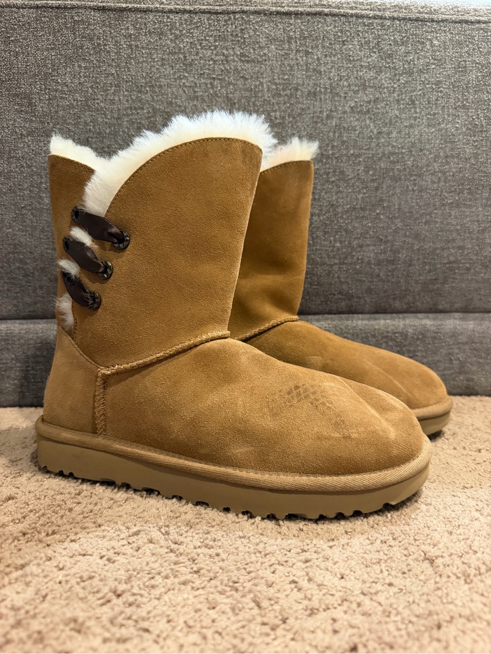 UGG Constantine Satin Ribbon Boots Chestnut